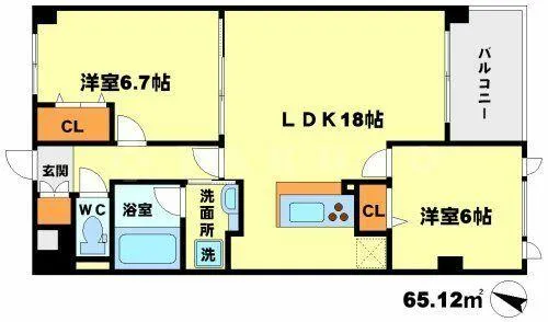 Y’sCourt千里山【2階】の間取り