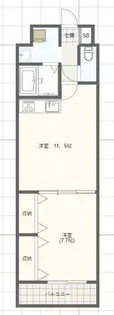ルークレジデンスNUEVE【9階】の間取り