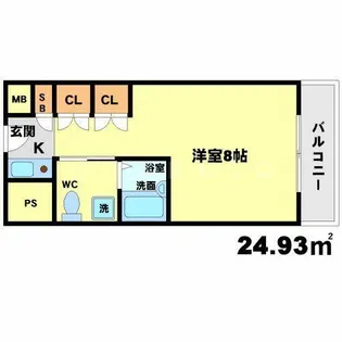 大阪府吹田市古江台5丁目【マンション】の間取り
