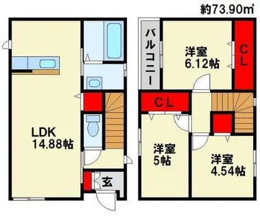 福岡県北九州市八幡西区永犬丸2丁目【一戸建】の間取り