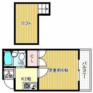 レオパレス藤井寺第2【1階】の間取り