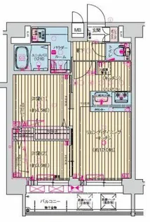 2LDKの間取り画像
