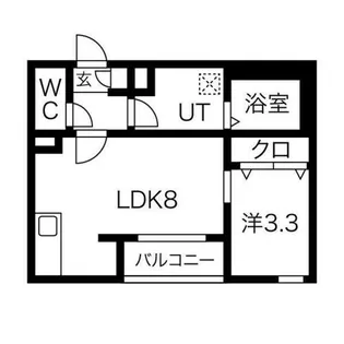 メイクスR道徳公園Ⅲ【2階】の間取り