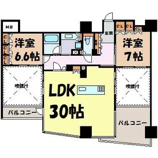 エスティメゾン葵【13階】の間取り