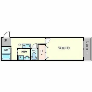 ブルーノ長堀【5階】の間取り