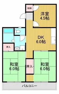 ガーデンハイツ置田Ⅰ【2階】の間取り