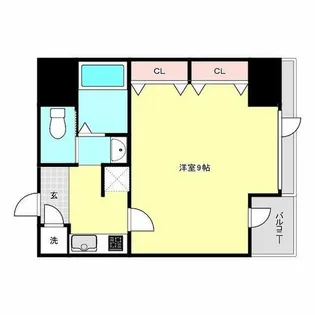 ルクレ西長堀【12階】の間取り