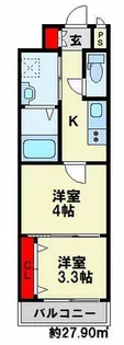 ギャラン片野Neo【1422号室】の間取り