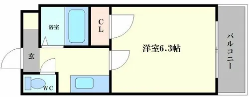 プレミアム福島【5階】の間取り