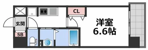 アドバンス大阪城東ブロード【7階】の間取り