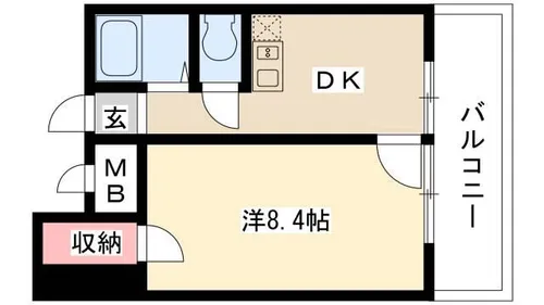 AMOUR名駅【301号室】の間取り