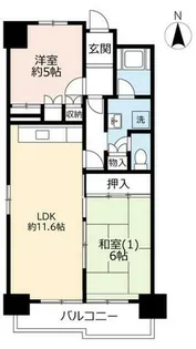 UR玉串西【0030801号室】の間取り