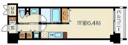 アーバネックス北浜【14階】の間取り