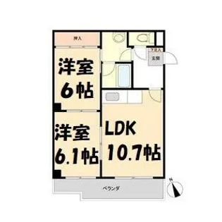 Kコート観月【1階】の間取り