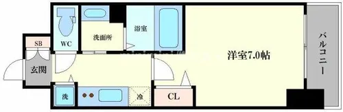 エスリード西九条レジデンス【10階】の間取り