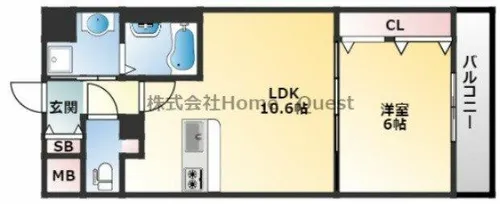 レジデンス久宝寺【503号室】の間取り