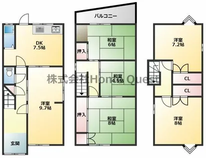大阪府八尾市垣内5丁目【一戸建】の間取り