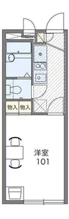 レオパレスウチダ7号館【108号室】の間取り