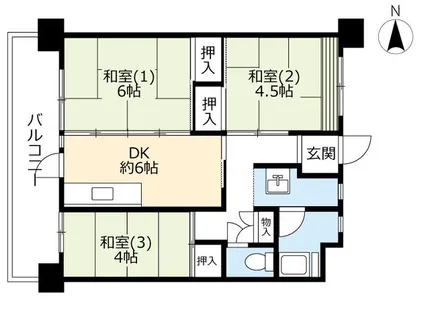 UR名谷【0020904号室】の間取り