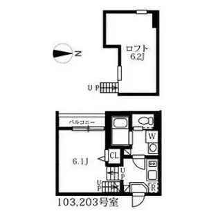 アイワイコート名城公園【2階】の間取り