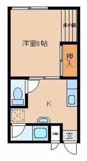 コーポ藤【202号室】の間取り