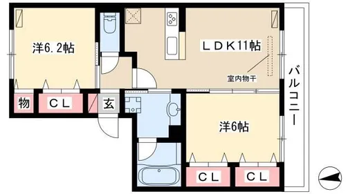 ディライト【2階】の間取り