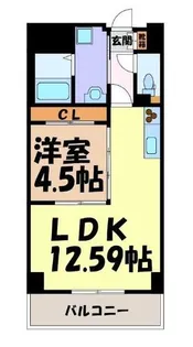 古出来エンブルコート【5階】の間取り