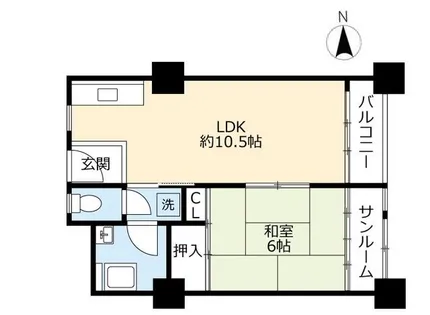 UR千鳥橋【0010839号室】の間取り