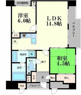 ローレルコート堀江公園【5階】の間取り