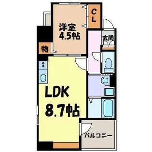 CITY SPIRE名古屋大須【2階】の間取り