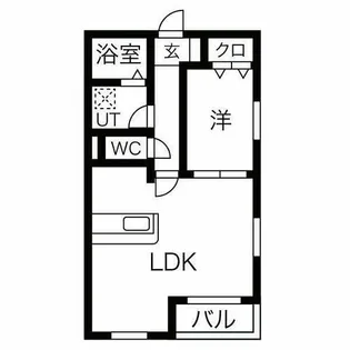 GCDヴィラ荒子【1階】の間取り