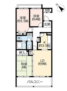 3LDKの間取り画像