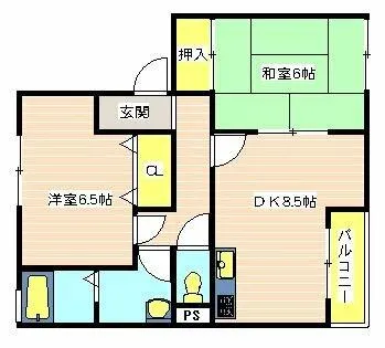 サンガーデン浄泉(東棟)【B206号室】の間取り