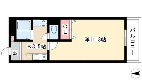 本州ビル【403号室】の間取り
