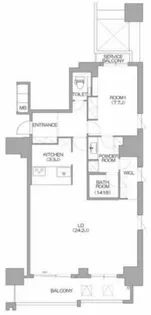 リバーサイドタワー中之島【10階】の間取り