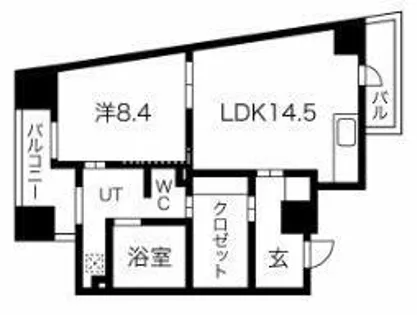 WOB西梅田【12階】の間取り