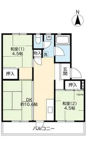 UR金剛【3250404号室】の間取り