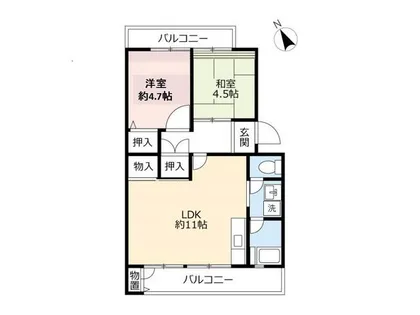 UR釈尊寺第二【0200302号室】の間取り