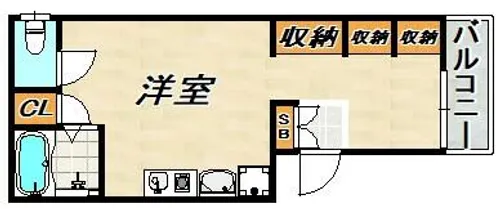 1Rの間取り画像