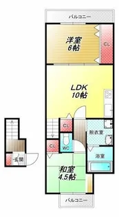 グリーンコートⅡ番館【2階】の間取り