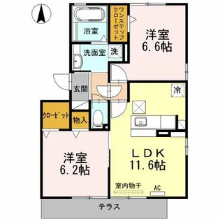 ランドサマービレッジA棟【1階】の間取り