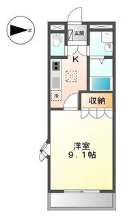 1Kの間取り画像