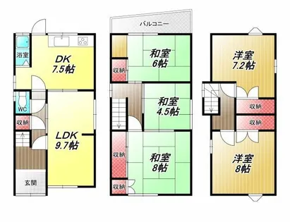 大阪府八尾市垣内5丁目【一戸建】の間取り