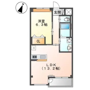 兵庫県加古川市加古川町木村【マンション】の間取り