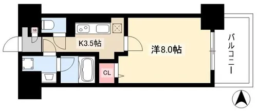 メイプル岩塚本通【5階】の間取り