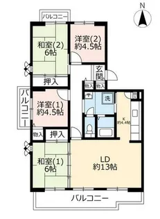 UR高の原駅西第2【0020508号室】の間取り