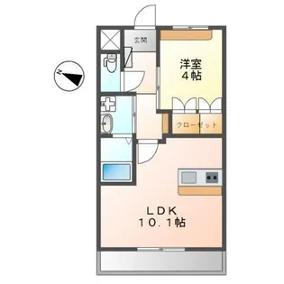 キャトルセゾン【2階】の間取り