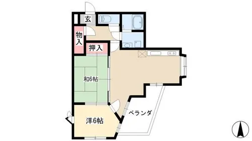 エンゼル本山【105号室】の間取り