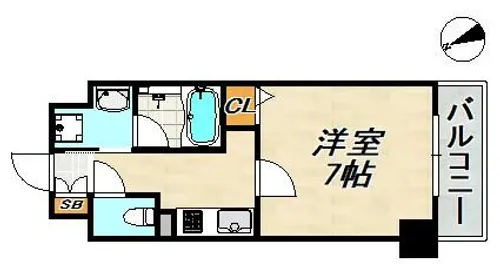 ルリアン板宿【7階】の間取り