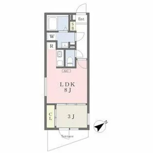 quador(クアドール)神宮西【1階】の間取り